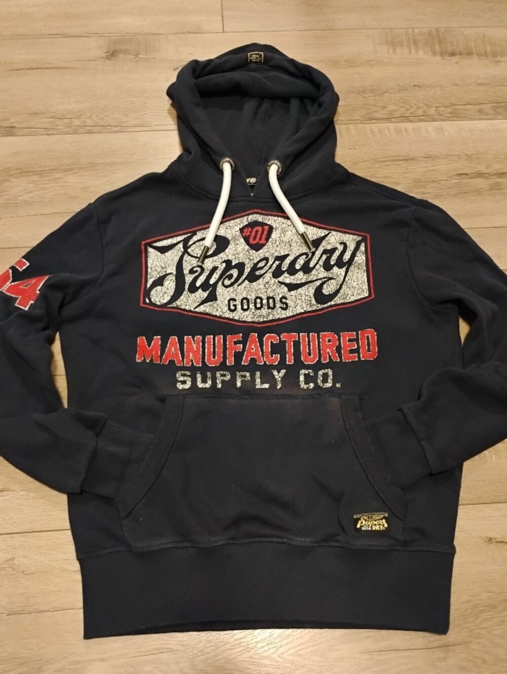 Superdry & Co Heritage Classic Lite Sweatshirt Hoodie Size Large in Navy Blue